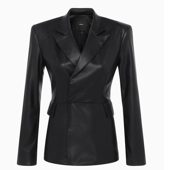 Khy Faux Leather Blazer Black - XXS - Picture 6 of 7
